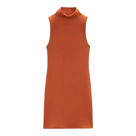 ZARA | Orange | HALTER DRESS - Picture 2 of 6